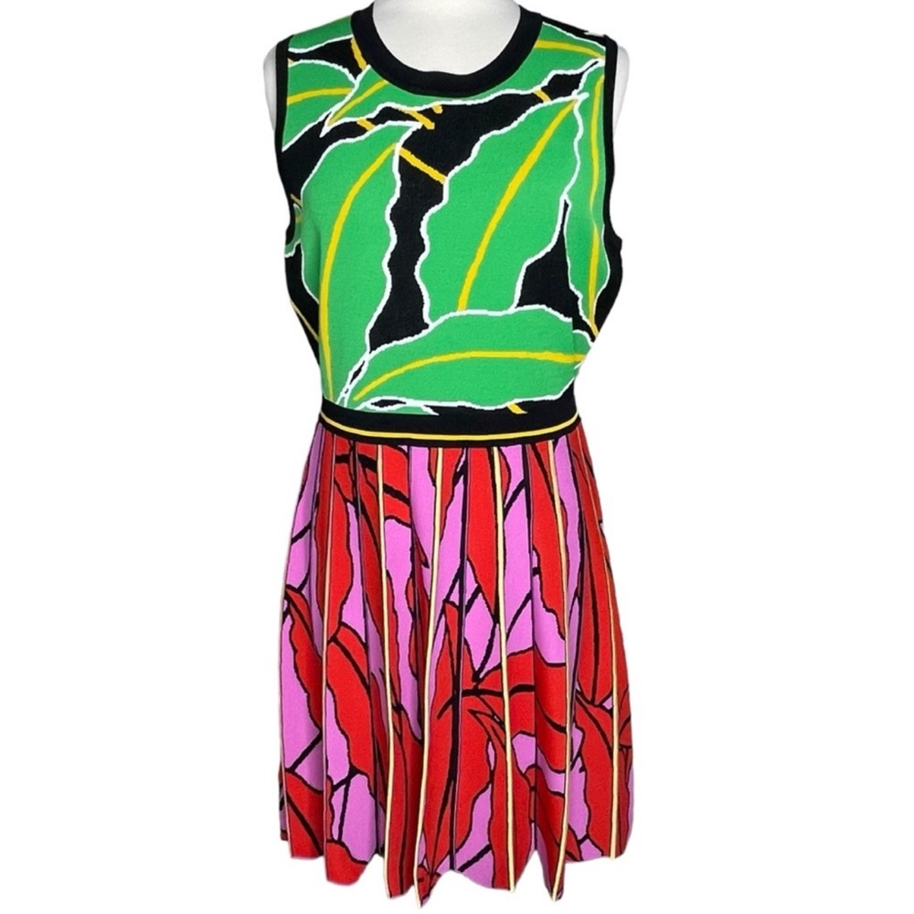 Diane Von Furstenberg Paskavan Tropical Intarsia dress
